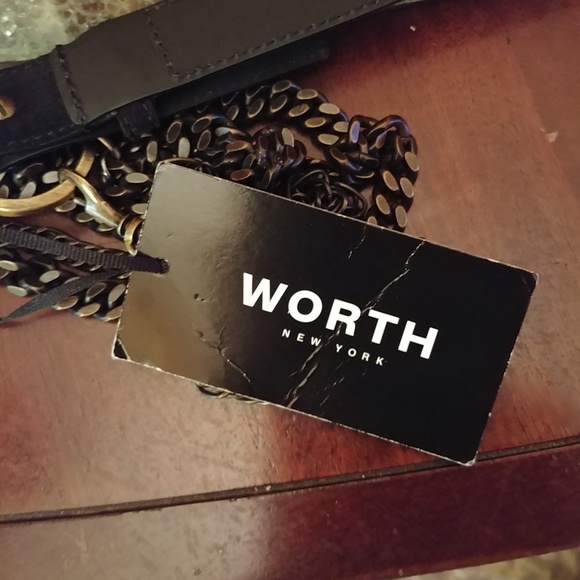NWT WORTH Leather and chain belt reposh - Picture 3 of 3